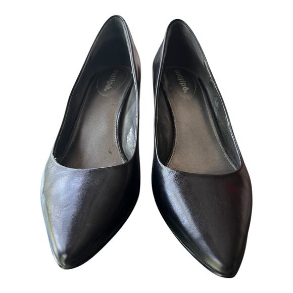 Maripé Marley Black Leather Pumps 71/2M - Picture 2 of 7